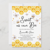 Sweet as can Bee ベビーシャワー 招待状 (正面)