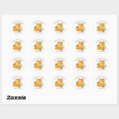 Sweet As Can Bee 性別不明ベビーシャワー ラウンドシール (シート)