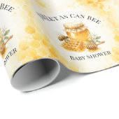 Sweet As Can Bee 性別不明ベビーシャワー ラッピングペーパー (ロールコーナー)