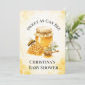 Sweet As Can Bee 性別不明ベビーシャワー 招待状 (スタンド正面)