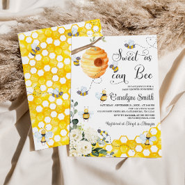 Sweet As Can Bee Baby 男女兼用 Shower 招待状