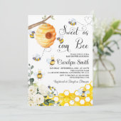 Sweet As Can Bee Baby 男女兼用 Shower 招待状 (スタンド正面)