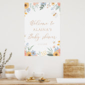 Sweet as can Bee Baby Showerウェルカムサイン ポスター (キッチン)
