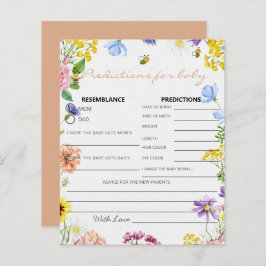 Sweet As Can Bee Baby Showerゲーム予測カード