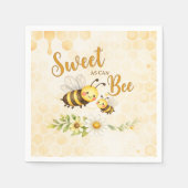 Sweet as can Bee Baby Shower スタンダードカクテルナプキン (正面)