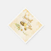 Sweet as can Bee Baby Shower スタンダードカクテルナプキン (角)