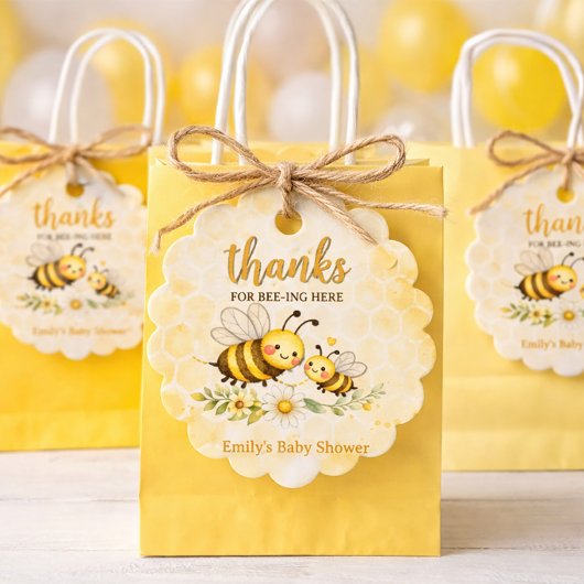 Sweet as can Bee Baby Shower フェイバータグ