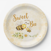 Sweet as can Bee Baby Shower ペーパープレート (正面)