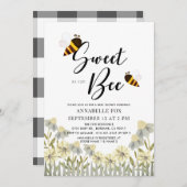 Sweet as can Bee Baby Shower 招待状 (正面/裏面)