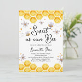 Sweet as can Bee Baby Shower 招待状 (スタンド正面)