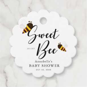 Sweet as can Bee Baby Shower Thank You フェイバータグ