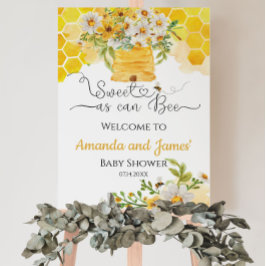 Sweet as can Bee Baby Shower Welcome Centerpiece P ポスター