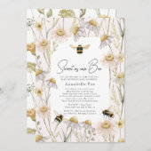 Sweet as can Bee Chamomile Baby Shower by Mai 招待状 (正面/裏面)