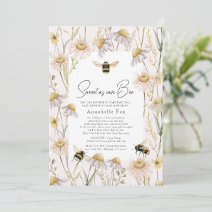 Sweet as can Bee Chamomile Baby Shower by Mai 招待状