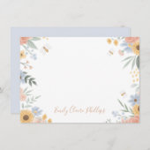 Sweet As Can Bee Flatノートカード ノートカード (正面/裏面)