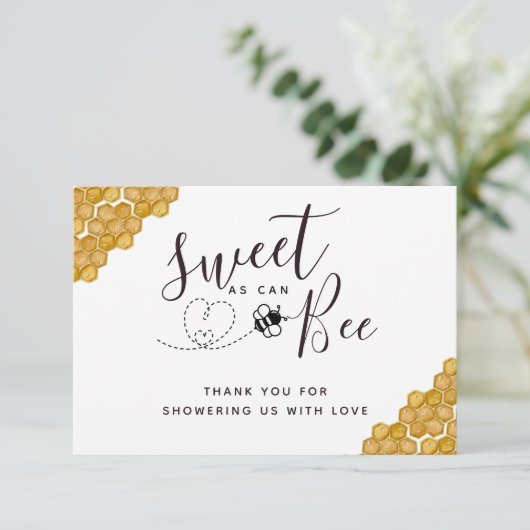 Sweet As Can Bee Genderがパーティーを明らかにする サンキューカード (スタンド正面)