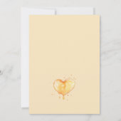 Sweet As Can Bee Honey Bear Baby Shower Yellow 招待状 (裏面)