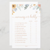 Sweet as Can Bee MommyまたはDaddy Baby Shower Game (正面/裏面)