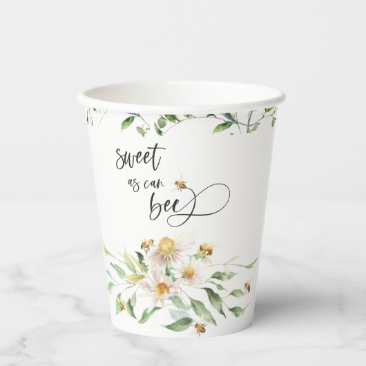 Sweet as can Bee Waterカラーフローラ 紙コップ (正面)