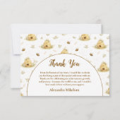 Sweet As Can Bee Wild One Birthday サンキューカード (正面)