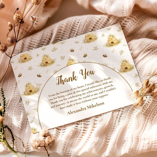 Sweet As Can Bee Wild One Birthday サンキューカード