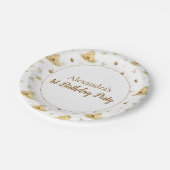 Sweet As Can Bee Wild One Birthday ペーパープレート (アングル)