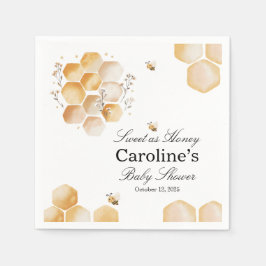 Sweet as Honey Bee Baby Shower Napkins スタンダードカクテルナプキン