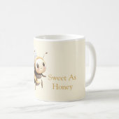 Sweet As Honey Cute Happy Bee コーヒーマグカップ (正面右)