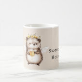 Sweet as Honey Hedgehog Flowers コーヒーマグカップ (中央)