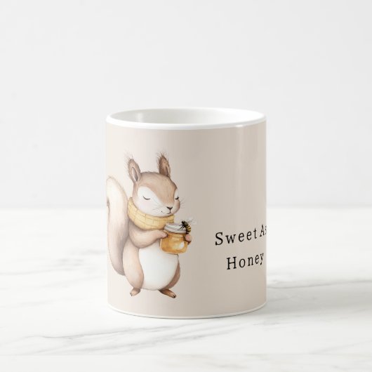 Sweet as Honey Squirrel Bee コーヒーマグカップ (中央)