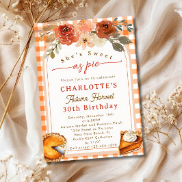 Sweet As Pie Harvest Fall Themed Birthday Party 招待状