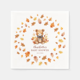 Sweet Autumn テディベア ベビーシャワー スタンダードカクテルナプキン