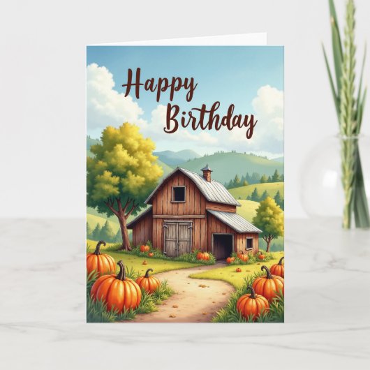 Sweet Autumn 誕生日カード カード (正面)