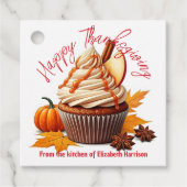 Sweet Autumn Cupcake Harvest Happy Thanksgiving フェイバータグ (正面)