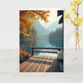 Sweet Autumn Lake カード (黄色い花)