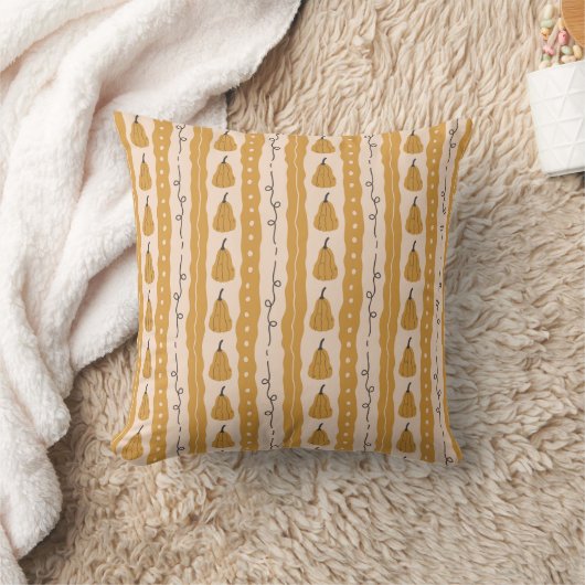 Sweet Autumn Pumpkin Pattern Wrapping Throw Pillow クッション (ブランケット)