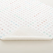 Sweet Baby Alphabet ABCs Pastel Colors Pink シェルパブランケット (3/4)