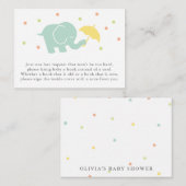 Sweet Baby Animal Baby Shower Book Request Insert エンクロージャーカード (正面/裏面)