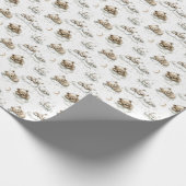 Sweet baby bears fast asleep on fluffy clouds ラッピングペーパー (角)