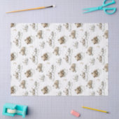 Sweet baby bears fast asleep on fluffy clouds 薄葉紙 (クラフト)