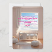 Sweet Baby Birthday Card – Instant Download 招待状 (裏面)