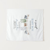 Sweet Baby Boy Baby Shower Banner Personalized Wel タペストリー (正面(横))