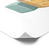 Sweet Baby Elephant Wall Art – Nursery Poster  ポスター (角)