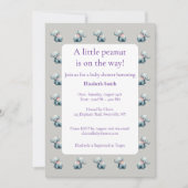 Sweet baby elephants newborn gift baby shower 招待状 (正面)