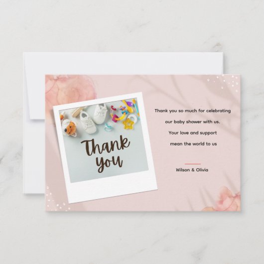 Sweet Baby Essentials on a Soft Pastel サンキューカード (正面)