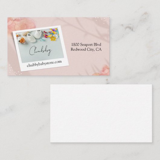 Sweet Baby Essentials on a Soft Pastel 名刺 (正面/裏面)
