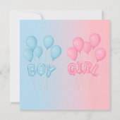 Sweet Baby Gender Reveal 招待状 (裏面)