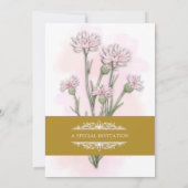 Sweet Baby Girl Baby Shower  招待状 (裏面)