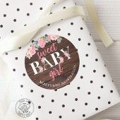 Sweet Baby Girl Floral Round Sticker ラウンドシール
