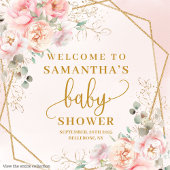 Sweet Baby Girl sage green gold glitter backdrop タペストリー